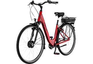 FISCHER CITA 1.0 Citybike (Laufradgröße: 28 Zoll, Damen-Rad, 317 Wh, Rot glänzend)