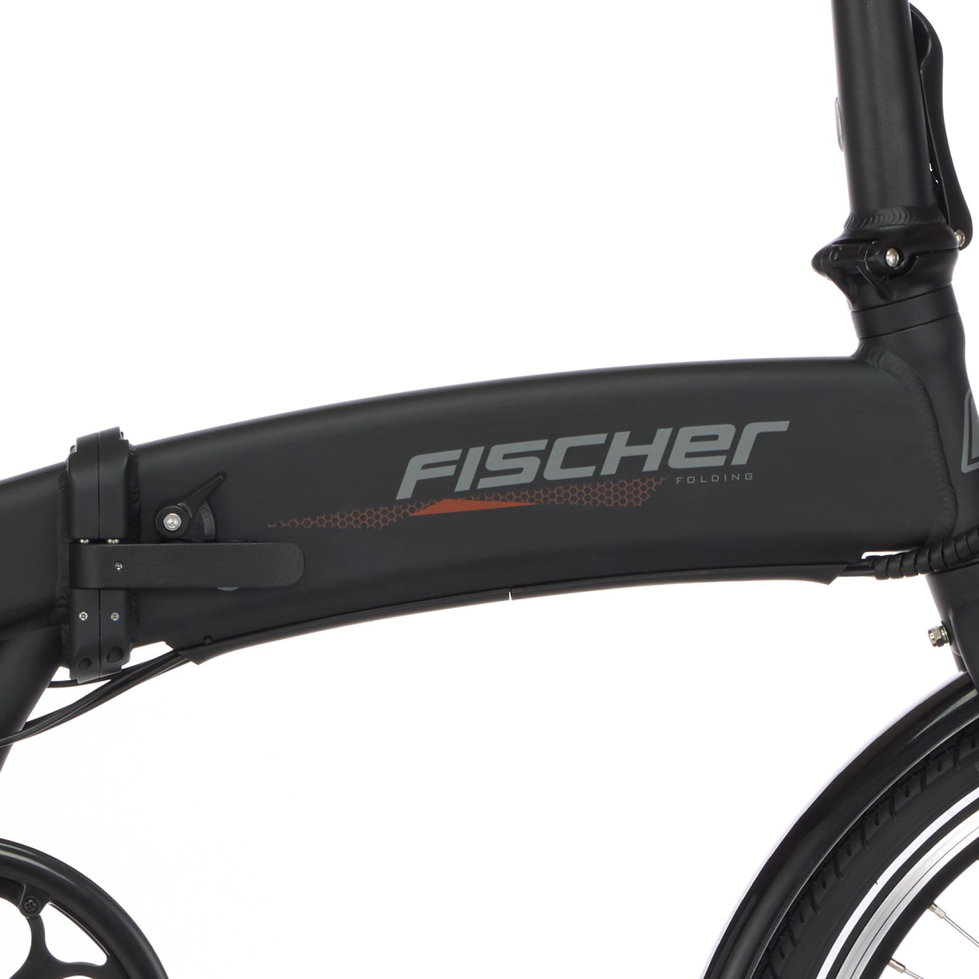 FISCHER FR18 Kompakt-/Faltrad (Laufradgröße: 20 Zoll, Unisex-Rad, 317 Wh, Schwarz Matt)