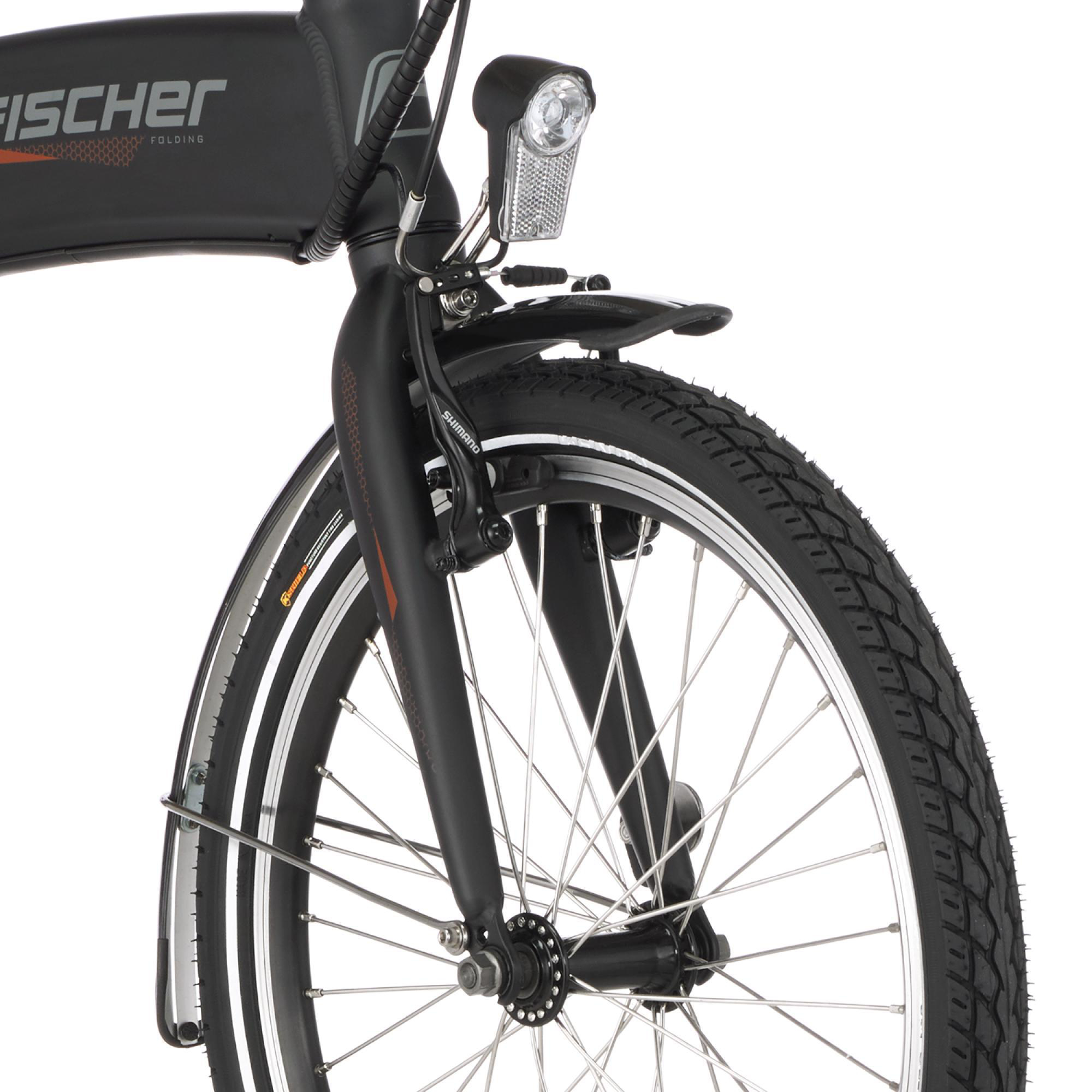 FISCHER FR18 Kompakt-/Faltrad (Laufradgröße: 20 Zoll, Unisex-Rad, 317 Wh, Schwarz Matt)