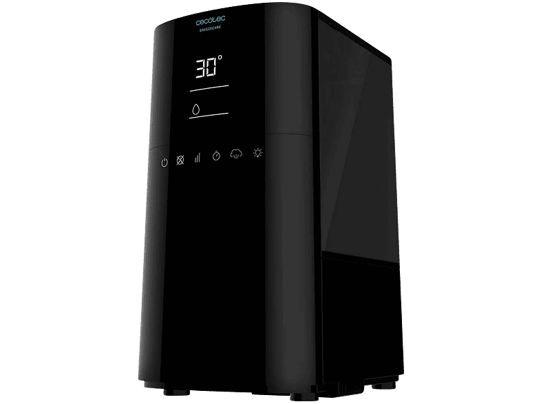 Humidificador - Cecotec BreezeCare 4000 Connected, 6 litros, 40 m², WiFi, Pantalla LED, Negro