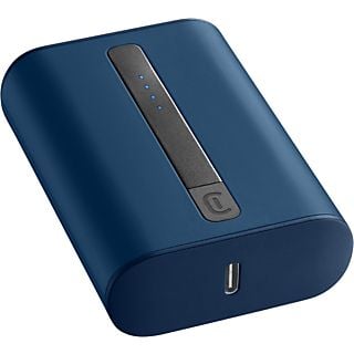 Powerbank - CellularLine Thunder, Universal, 10000 mAh, 2 entradas USB-C, Azul