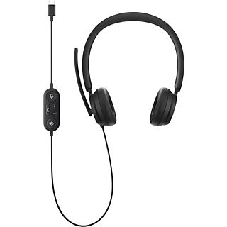 Auriculares - Microsoft Modern USB-C Headset, Micrófono, USB-C, Control volumen, 91 dB, Negro