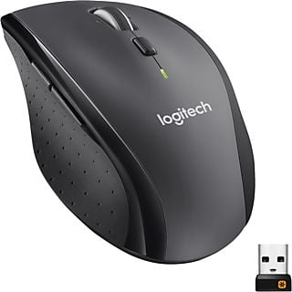Ratón inalámbrico - Logitech Marathon Mouse M705, 1000 ppp, Botones personalizables, 3 años pila, USB, Multisistema operativo, Negro