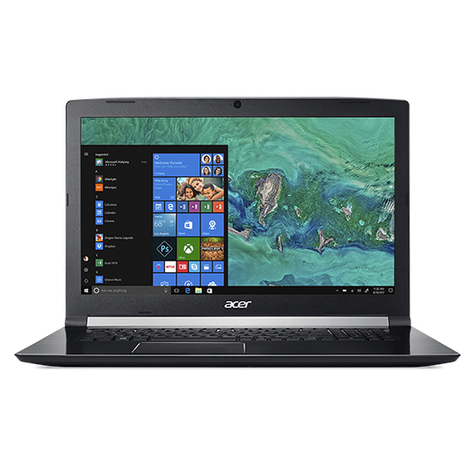 ACER Notebook Aspire 7 A717-72G-7131 (NH.GXEEG.002) Notebook, 17,3 Zoll, Full-HD, Intel® Core™ i7-8750H Prozessor
(9M Cache, bis zu 4.10 GHz), 8 GB, 1000 GB HDD + 256 GB SSD
