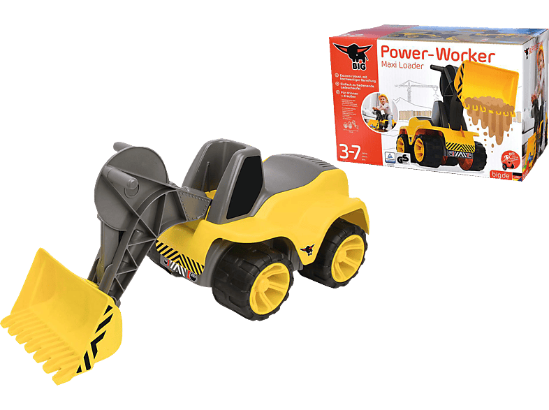Spielzeug Maxi Gelb Power-Worker Loader Bagger BIG