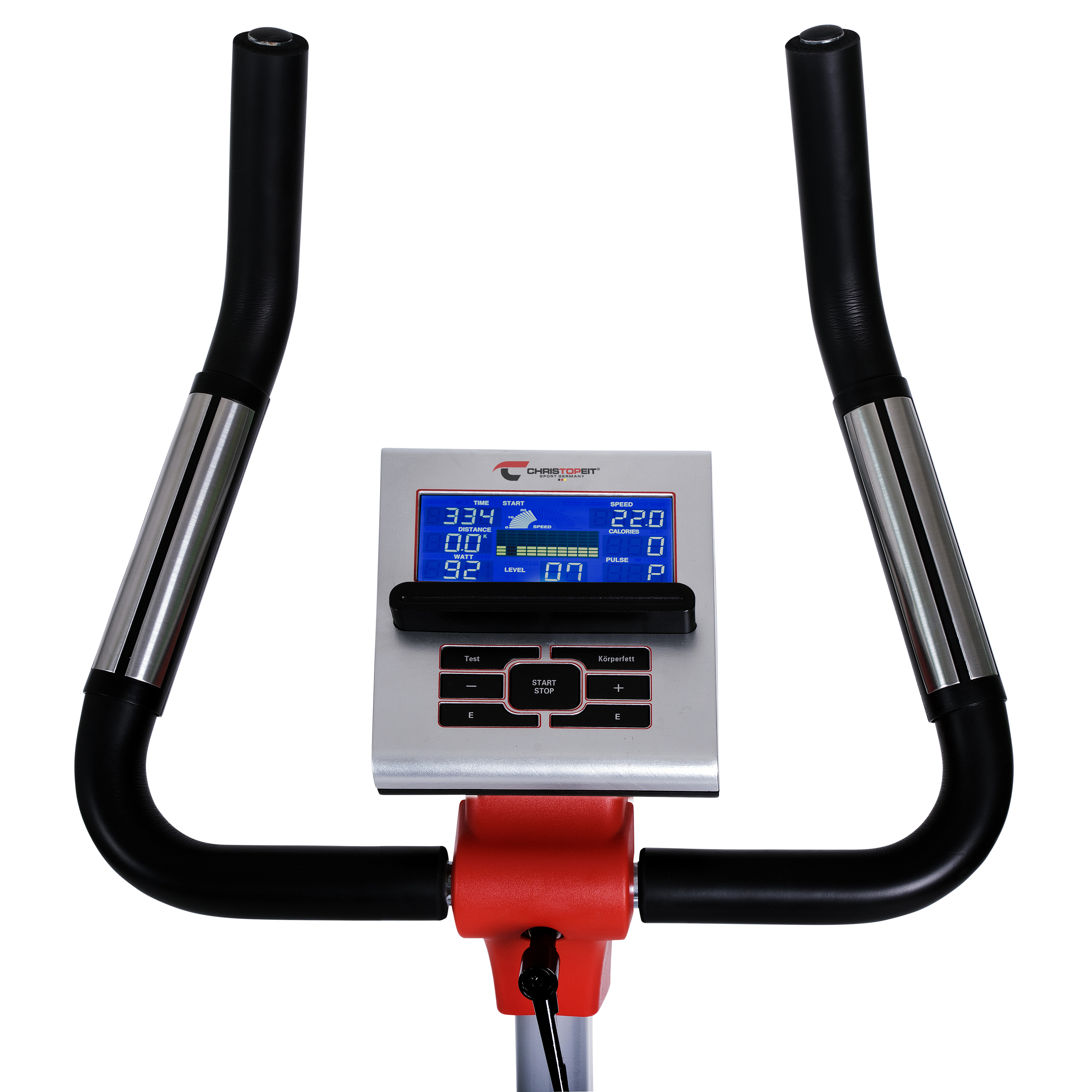 CHRISTOPEIT ET 6 silber Ergometer, Silber/Rot