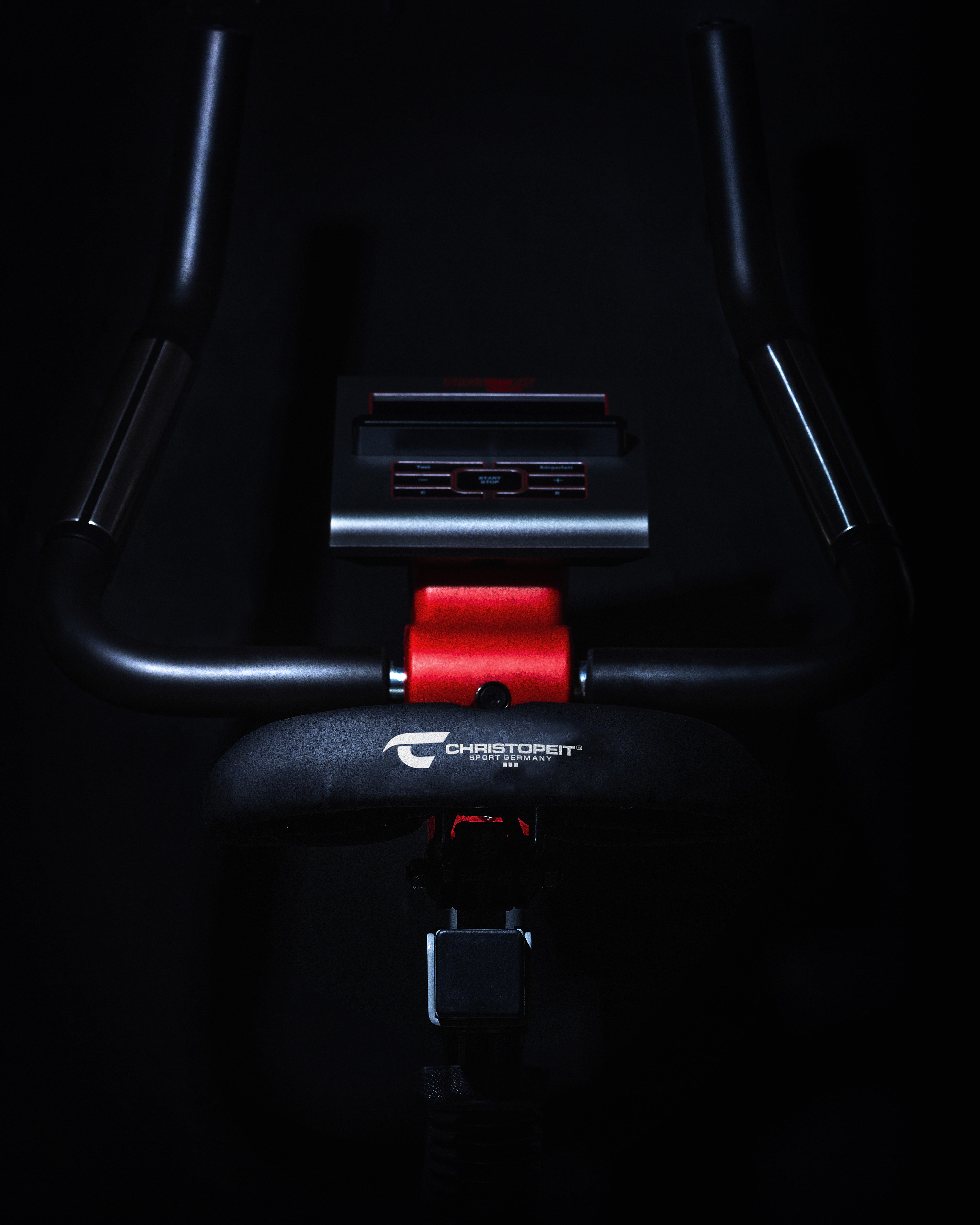 CHRISTOPEIT ET 6 silber Ergometer, Silber/Rot