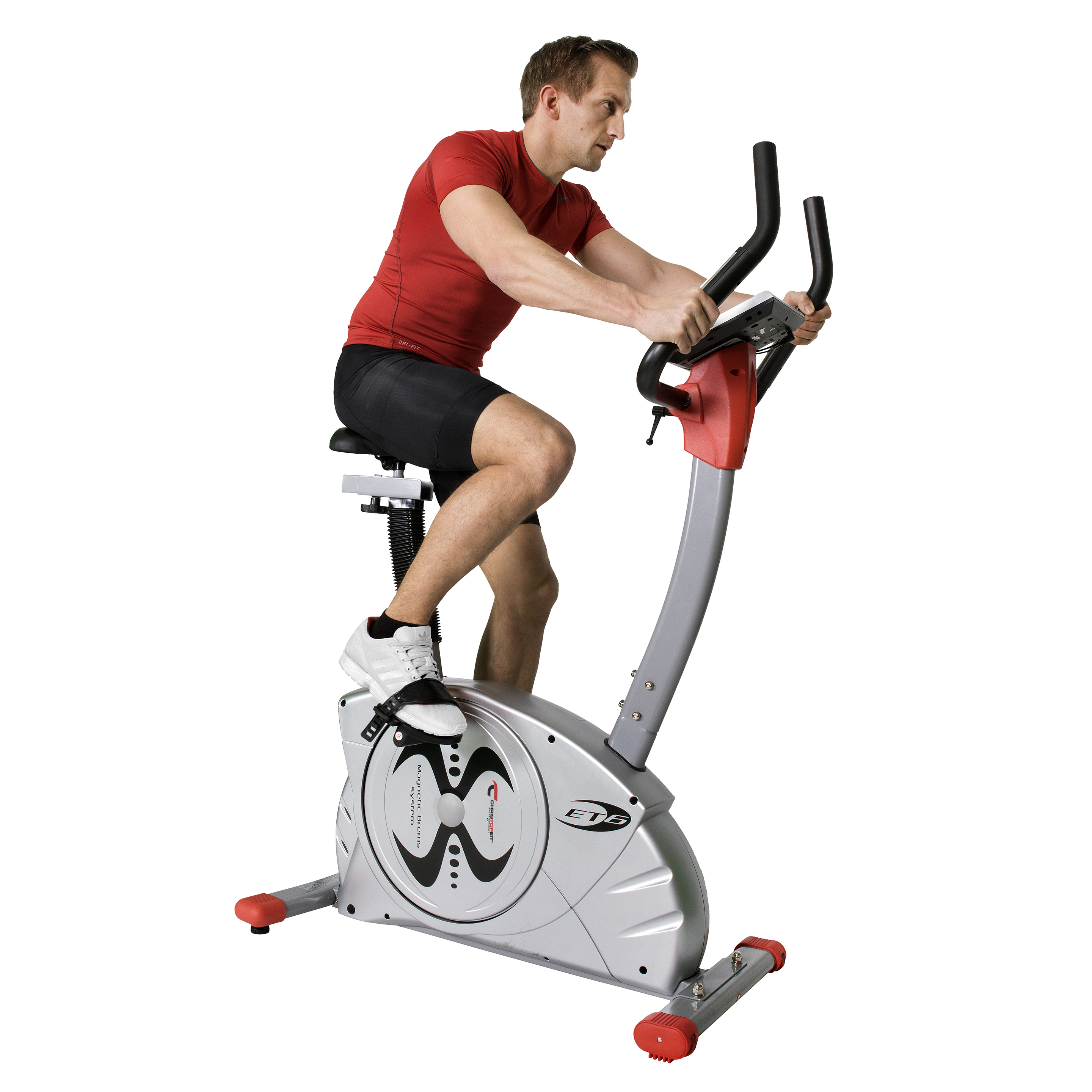 CHRISTOPEIT ET 6 silber Ergometer, Silber/Rot