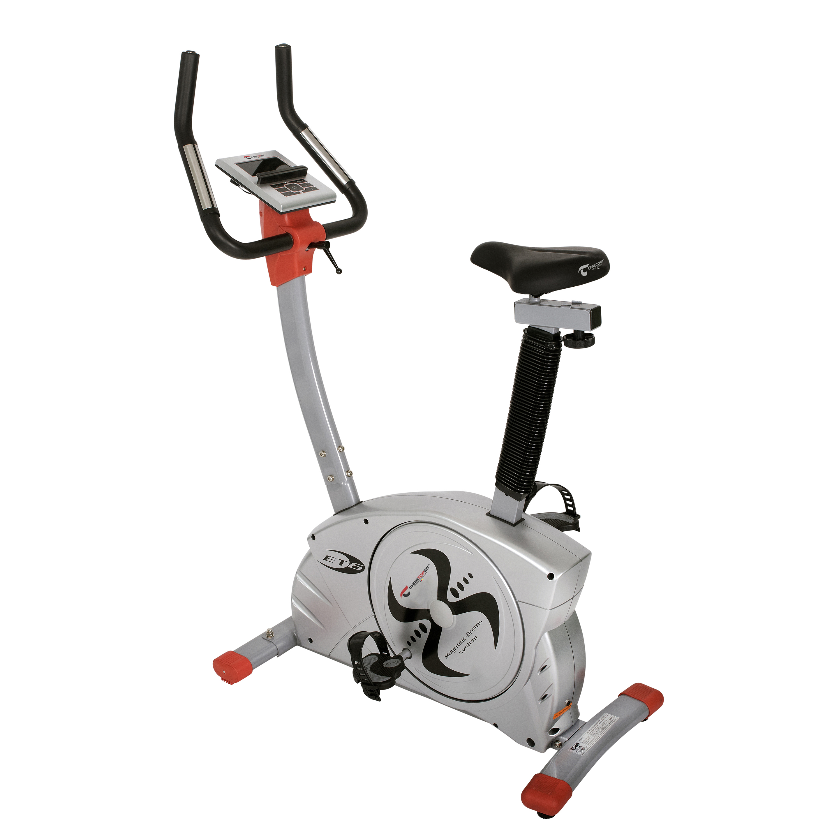 CHRISTOPEIT ET 6 silber Ergometer, Silber/Rot