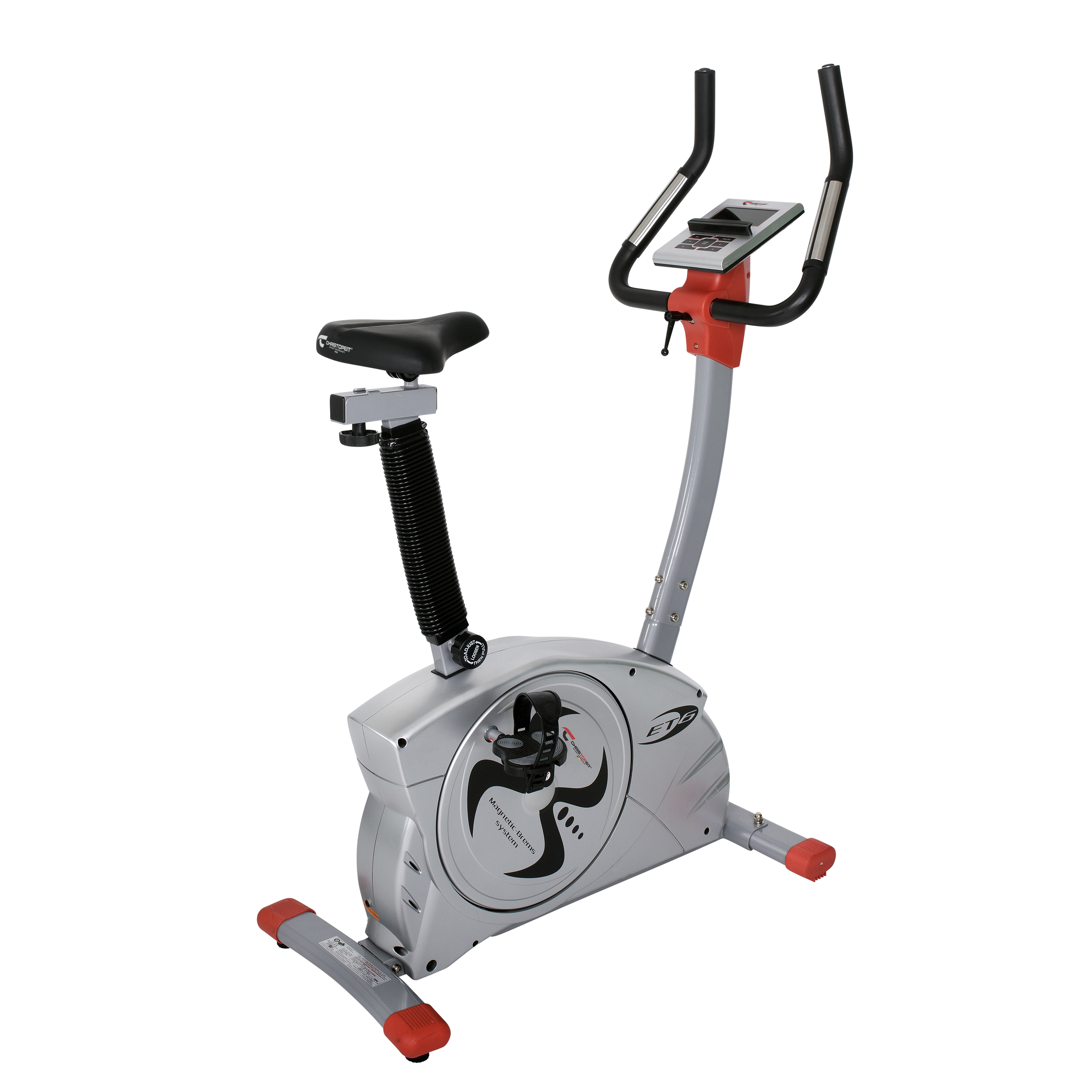 CHRISTOPEIT ET 6 silber Ergometer, Silber/Rot