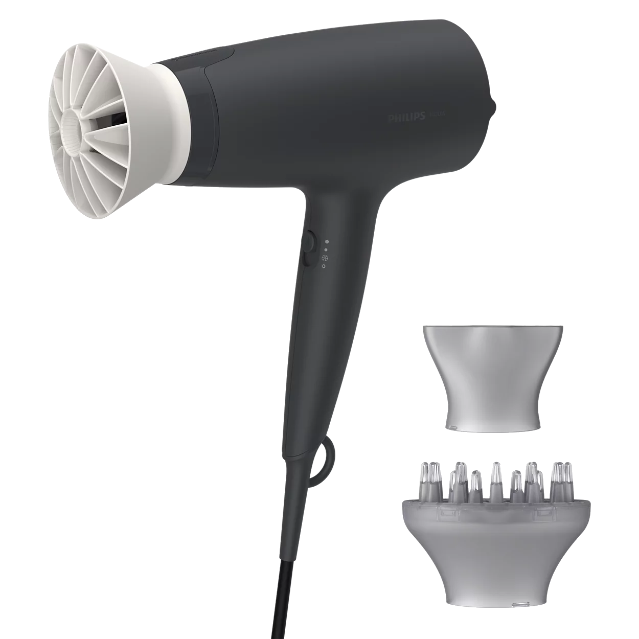 PHILIPS BHD302/20 3000 Series Hajszárító ThermoProtect tartozékkal, 1600 W, fekete