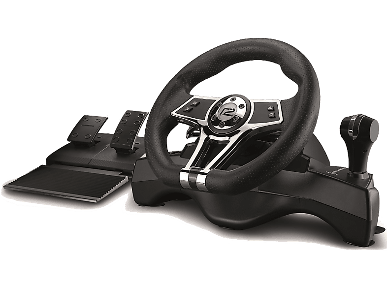 READY2GAMING Lenkrad Hurricane Wheel Pro Lenkradeinheit mit Gangschaltung, Pedalerie