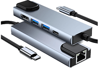 DAYTONA FC55 Type-C to 2*USB 3.0 4K HDMI RJ45 PD Adaptör