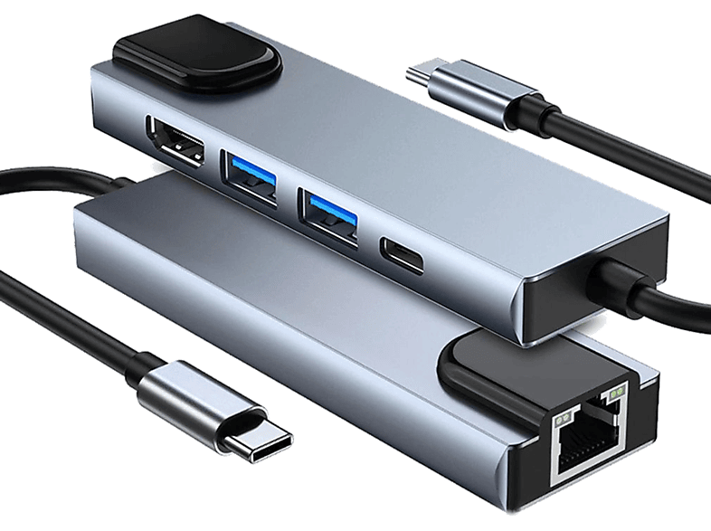 DAYTONA FC55 Type-C to 2*USB 3.0 4K HDMI RJ45 PD Adaptör