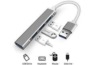 DAYTONA A-809 Macbook Uyumlu USB To 4 USB 3.0 Adaptör Çevirici Gri_1