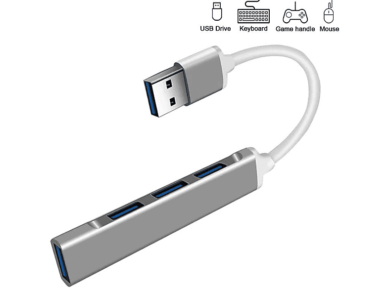 DAYTONA A-809 Macbook Uyumlu USB To 4 USB 3.0 Adaptör Çevirici Gri_2