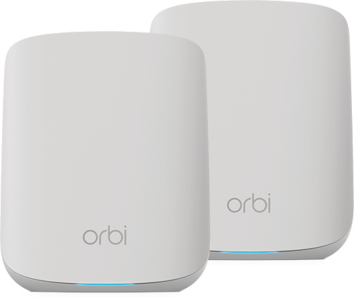NETGEAR Système Multiroom Orbi Dual-Band WiFi 6 Mesh router AX1800 + 1 satellite (RBK352-100EUS)