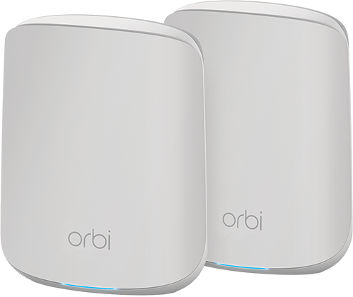 NETGEAR Système Multiroom Orbi Dual-Band WiFi 6 Mesh router AX1800 + 1 satellite (RBK352-100EUS)