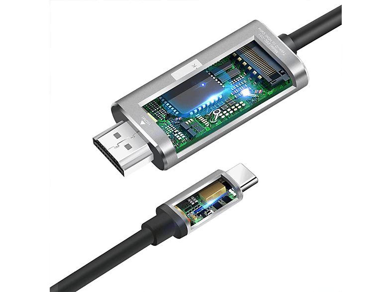 DAYTONA Hc-01 Type-C To 4K HDMI Görüntü Aktarım Kablosu Gri_1