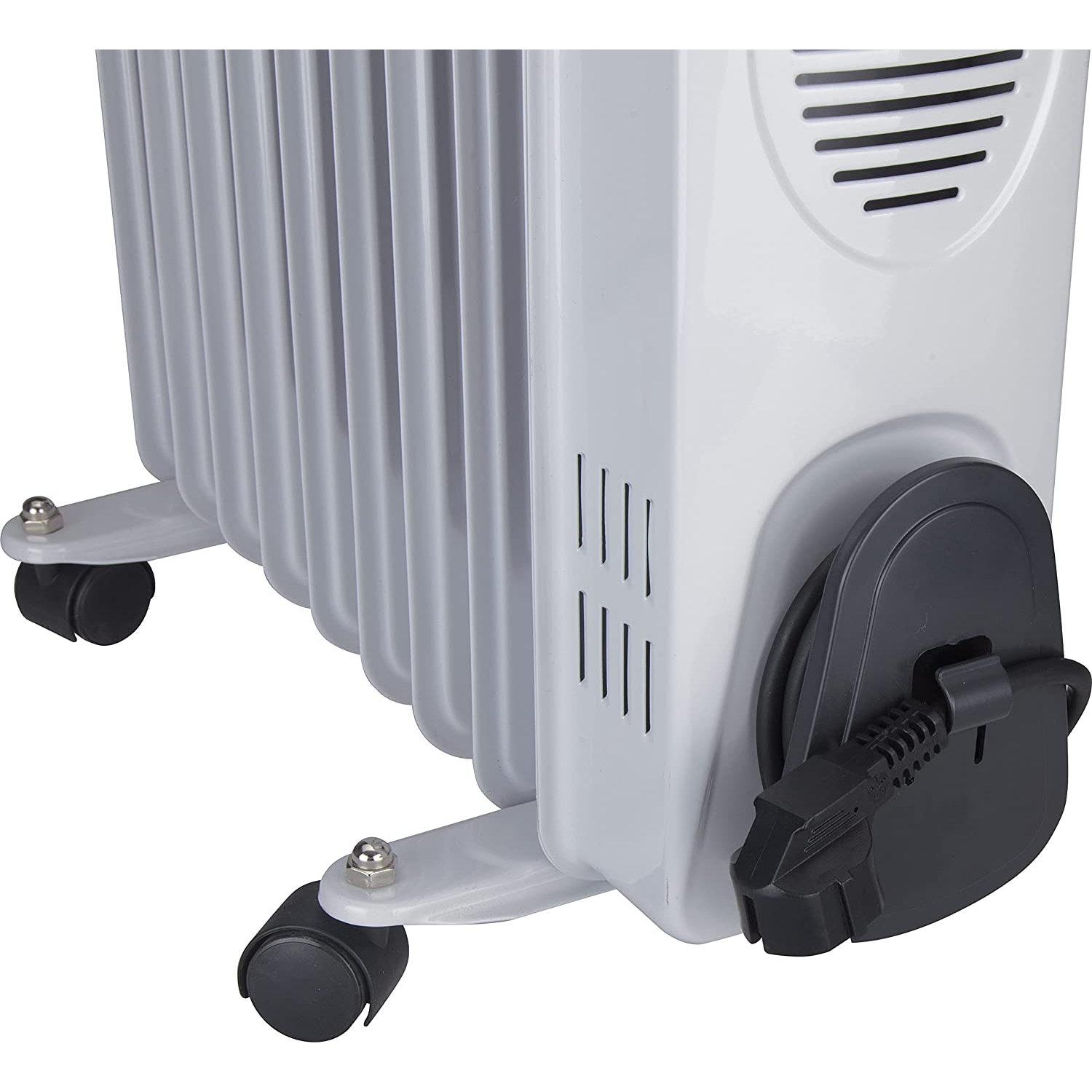 Radiador - Jata R111, De aceite, 11 elementos, 2500 W, 3 potencias, 4 posiciones, Termostato, Gris