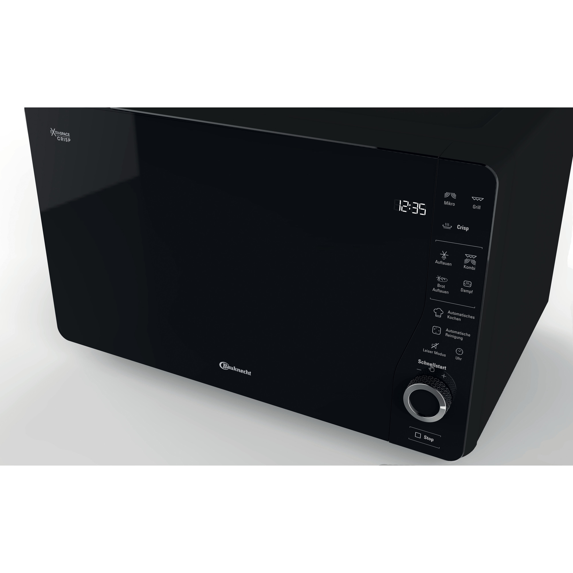 BAUKNECHT MW 013 SB, Mikrowelle (800 Watt, Grillfunktion & Dampffunktion)
