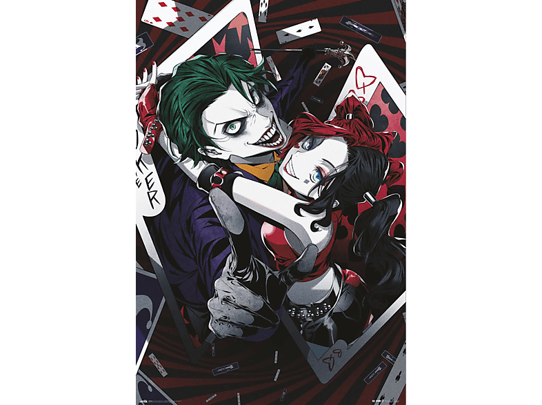 GRUPO ERIK EDITORES Joker & Harley Quinn Poster Anime, DC Comics Poster