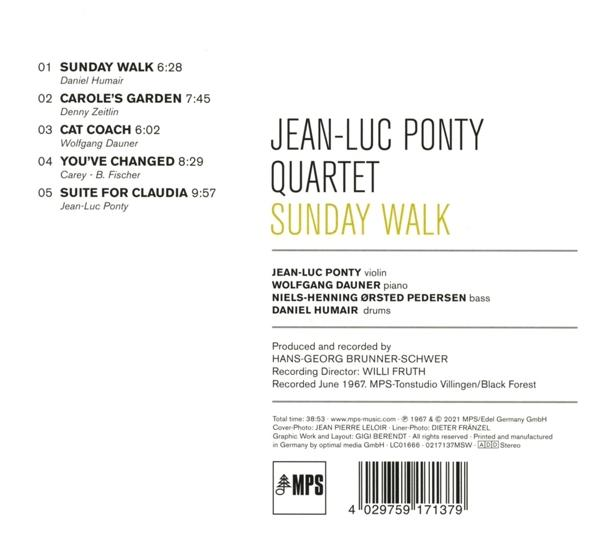 Jean-luc Ponty - Sunday Walk  - (CD)