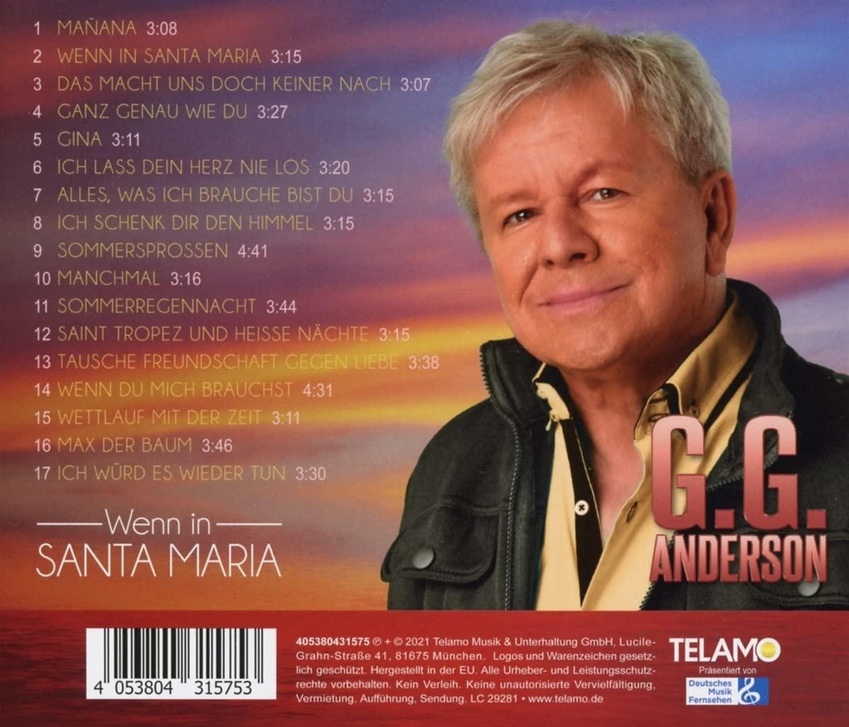 CD-Cover: ein Mann mit Text und Titellisten auf der Rückseite einer CD.