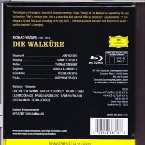 Rückseite einer Blu-ray-Disc von Richard Wagners Die Walküre, mit Text und Credits.