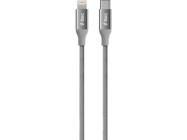 TTEC 2DK41UG  AlumiCable USB-C - Lightning Hızlı Şarj Kablosu 150cm  Uzay Grisi