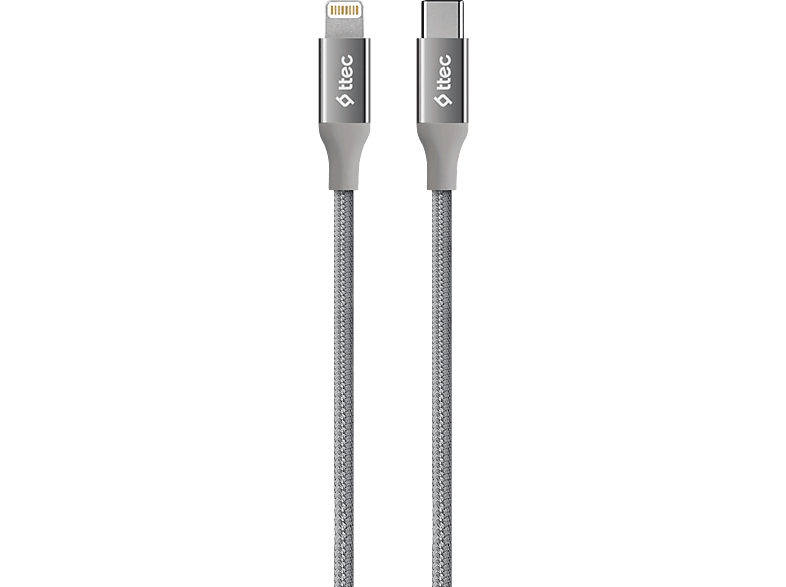 TTEC AlumiCable Type-C Lightning 150cm Hızlı Şarj Kablosu Uzay Grisi_0