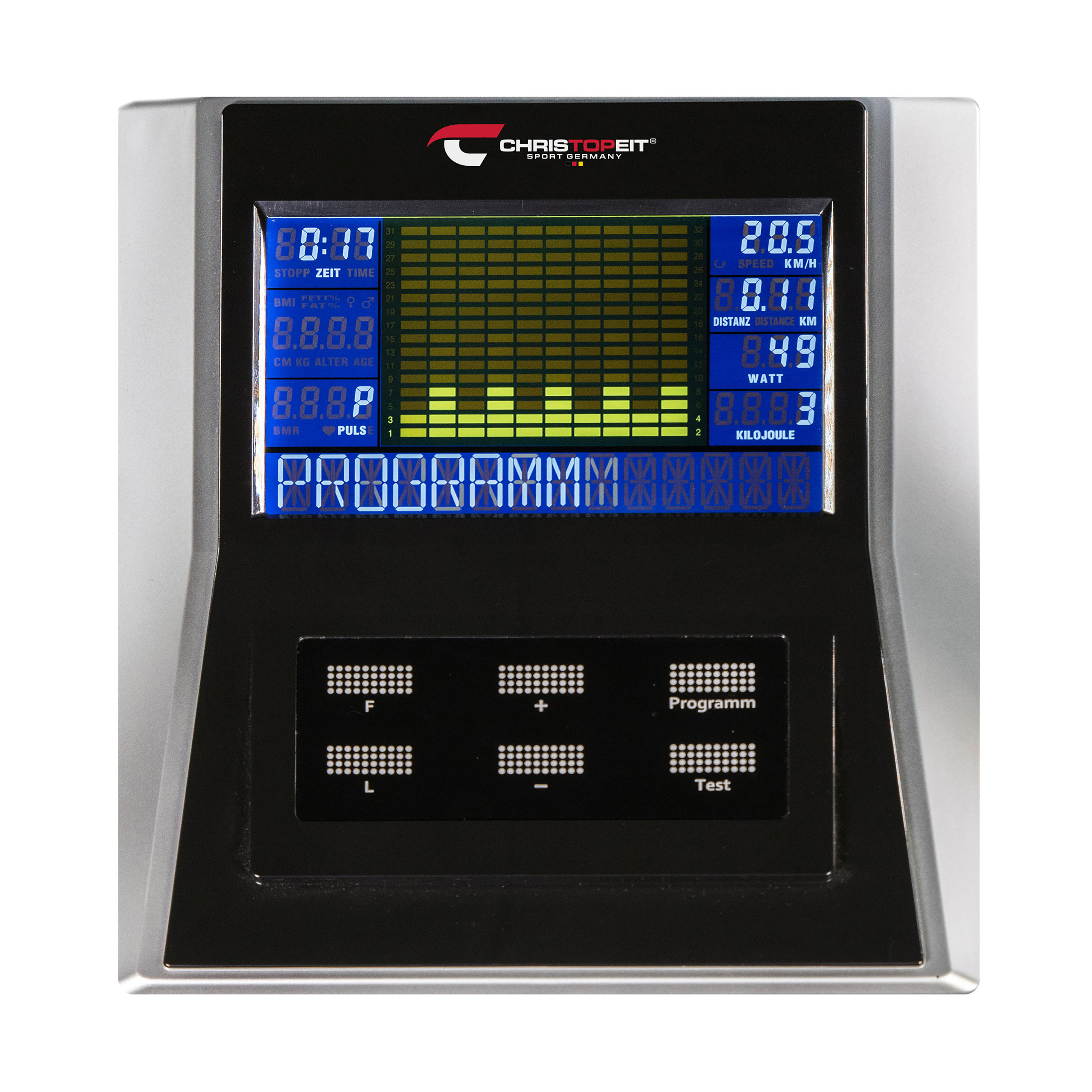 CHRISTOPEIT EMS 3 Heimtrainer Ergometer, Silber/Schwarz