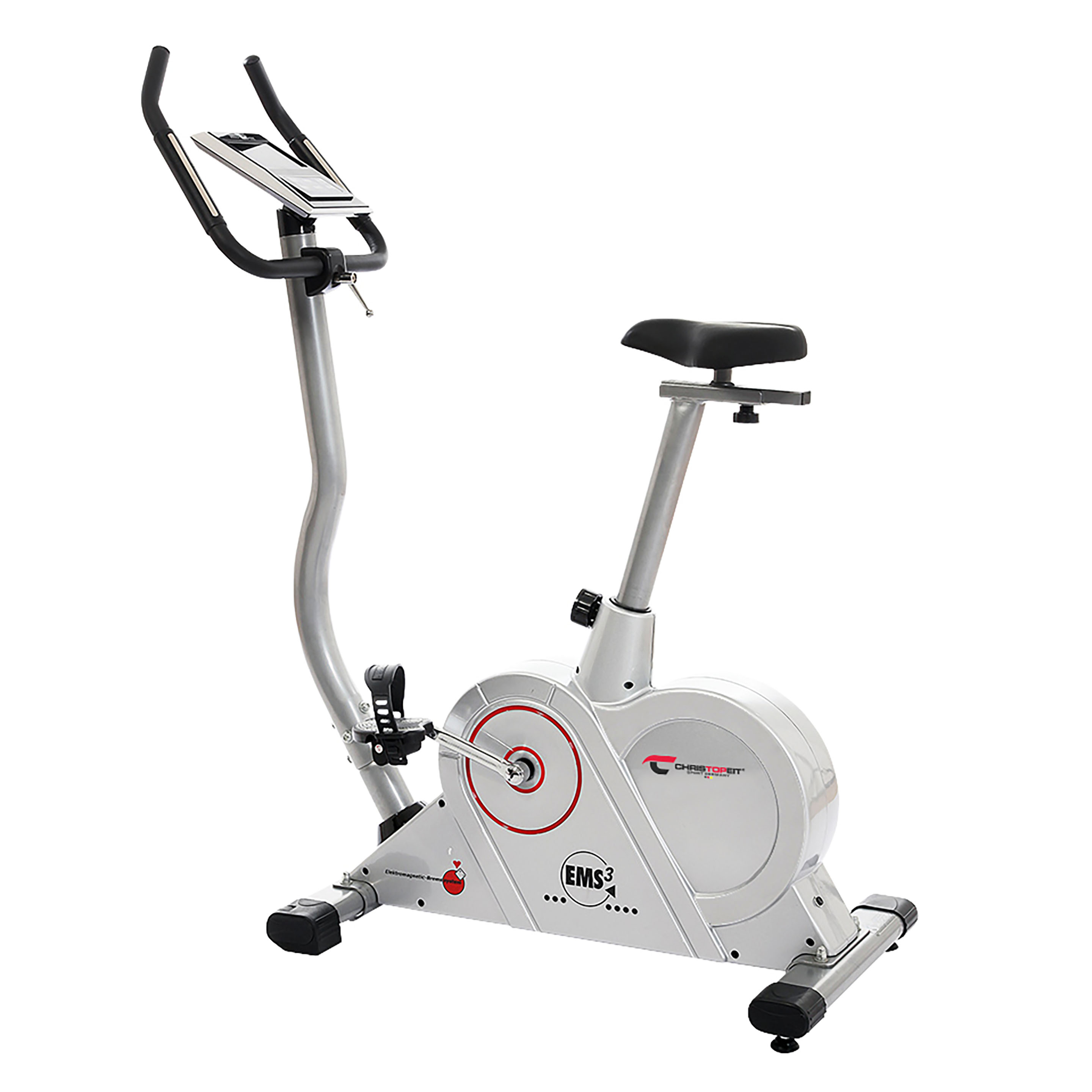 CHRISTOPEIT EMS 3 Heimtrainer Ergometer, Silber/Schwarz