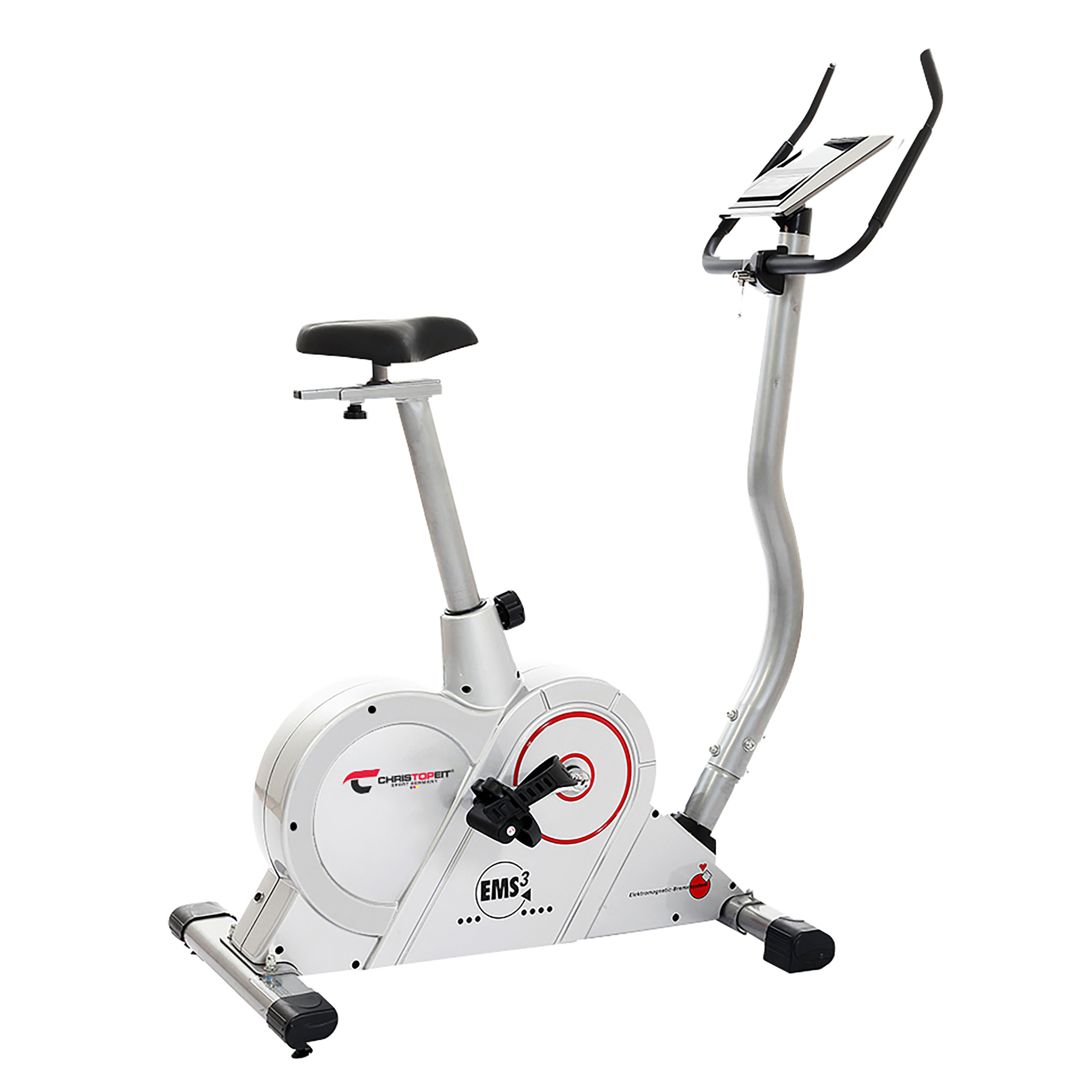 CHRISTOPEIT EMS 3 Heimtrainer Ergometer, Silber/Schwarz