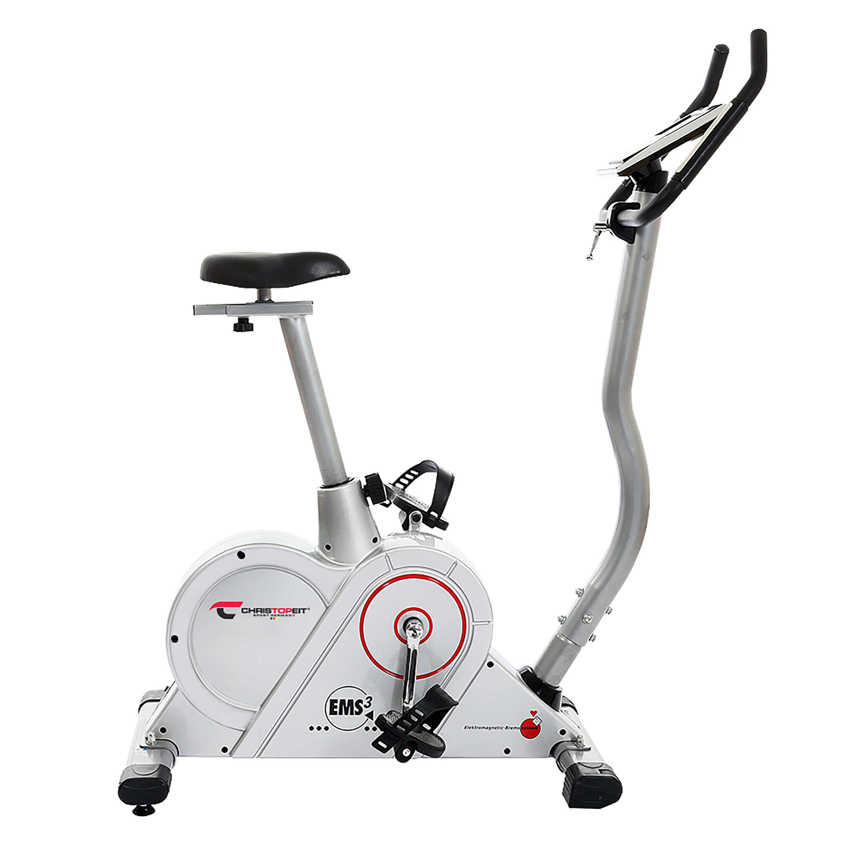 CHRISTOPEIT EMS 3 Heimtrainer Ergometer, Silber/Schwarz