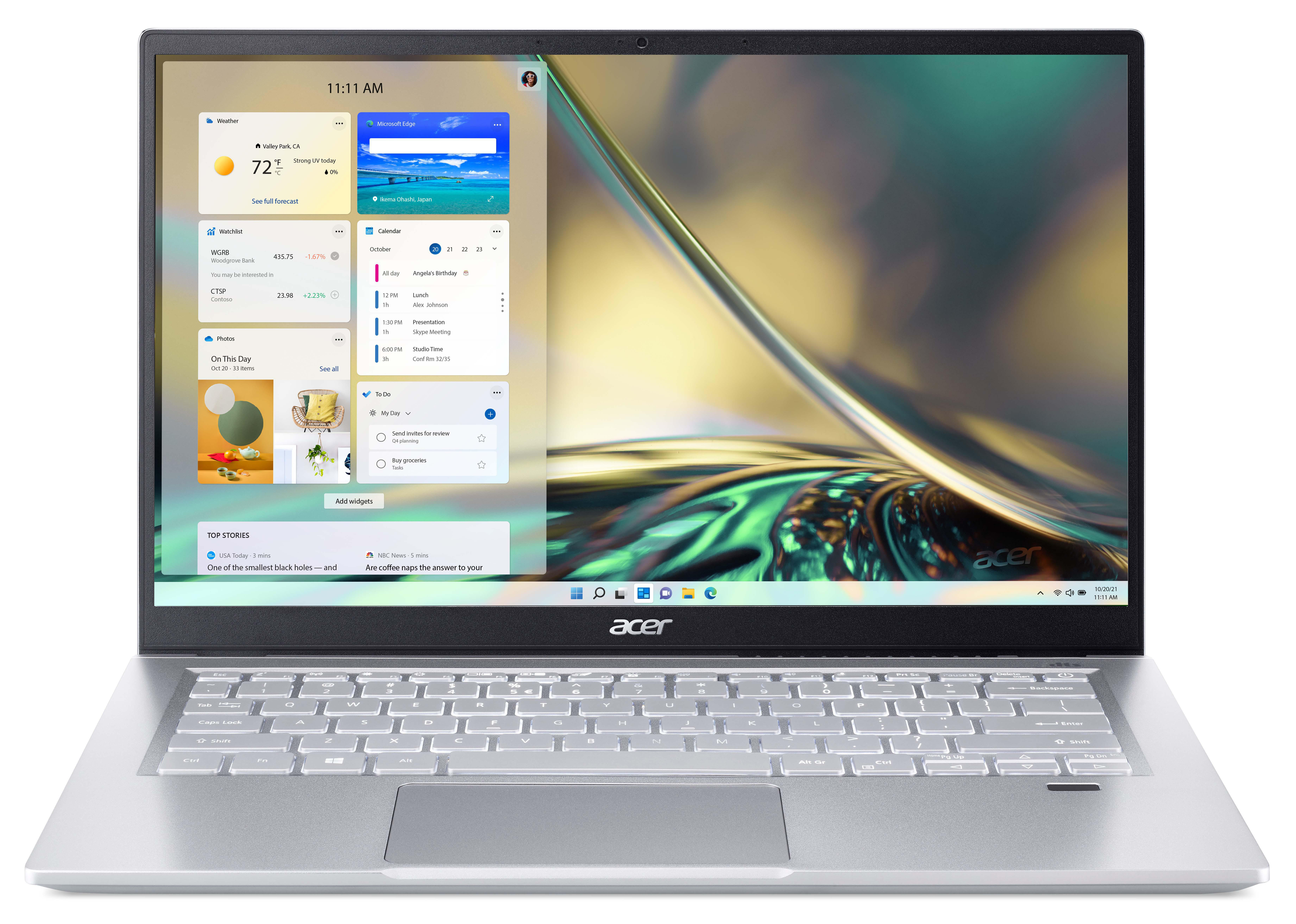 ACER Swift 3 (SF314-511-54ZK) mit Tastaturbeleuchtung, EVO, Notebook mit 14 Zoll Display, Intel® Core™ i5 Prozessor, 16 GB RAM, 512 GB SSD, Intel Iris® Xe, Pure Silver