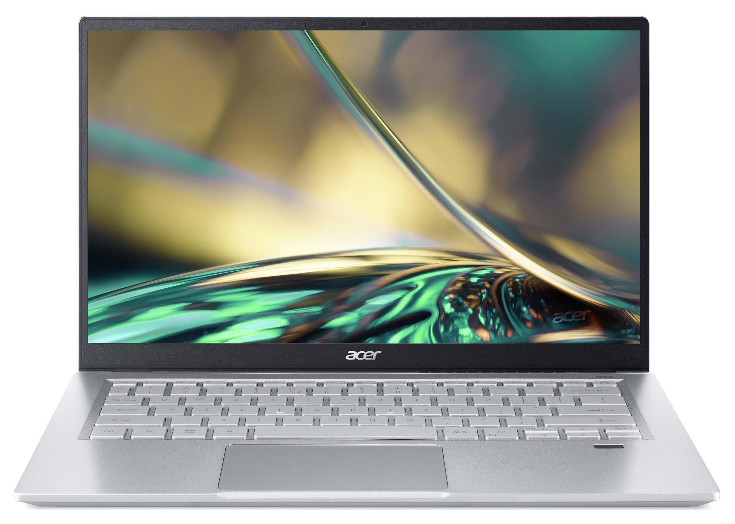 ACER Swift 3 (SF314-511-54ZK) mit Tastaturbeleuchtung, EVO, Notebook mit 14 Zoll Display, Intel® Core™ i5 Prozessor, 16 GB RAM, 512 GB SSD, Intel Iris® Xe, Pure Silver