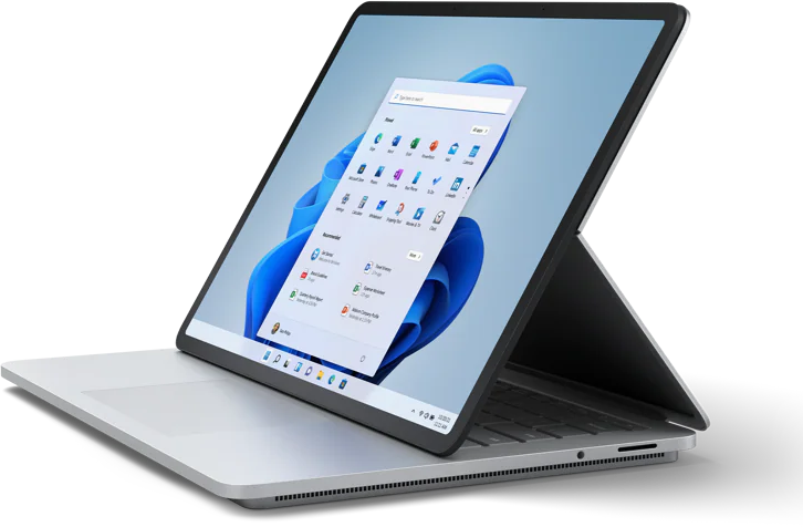 Laptop mit Bildschirm, der App-Symbole zeigt.
