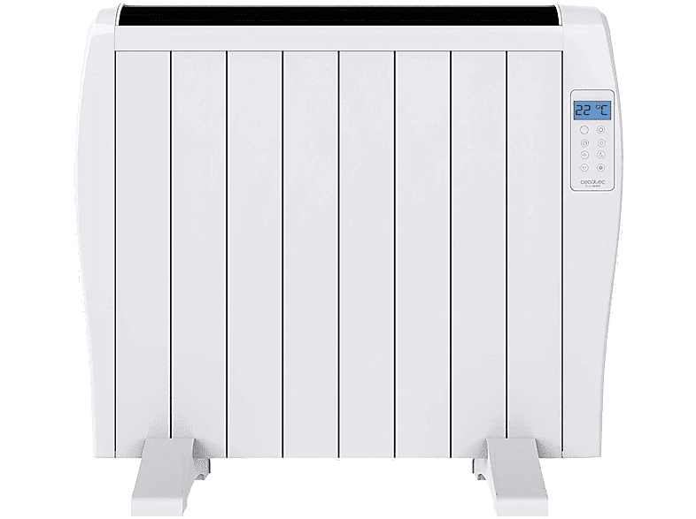 Cecotec Radiador Eléctrico Bajo Consumo Ready Warm 1800 Thermal 8  Elementos, 1200W, De pared o pie, 3 Modos, Temporizador, Mando a Distancia,  Pantalla LED, Blanco : : Hogar y cocina