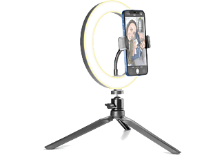 CELLULARLINE Video ve Selfie Çekim İçin Tripodlu 8” Led Halka Siyah