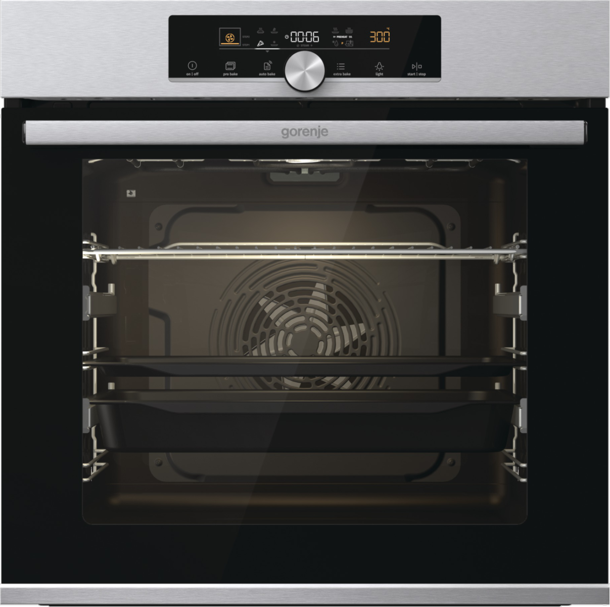 GORENJE BOS6747A01X beépíthető multifunkciós sütő, ExtraStream, teleszkópos sütősín, AutoBake, CoolDoor