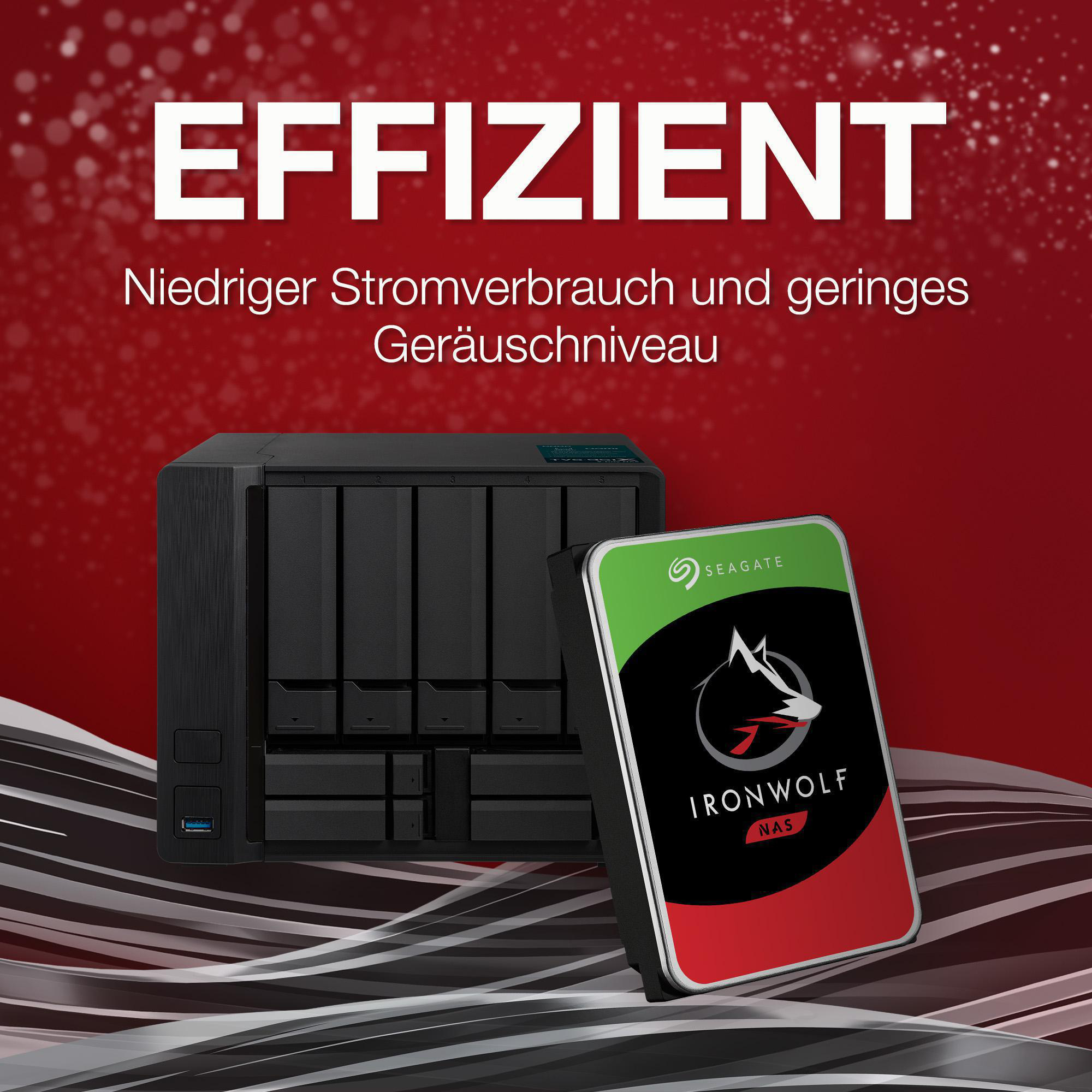SEAGATE IronWolf Festplatte Bulk, 1 TB HDD SATA 6 Gbps, 3,5 Zoll, intern