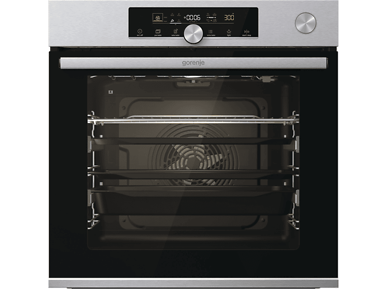 GORENJE BSA6747A04X beépíthető multifunkciós sütő, gőzfunkció, teleszkópos sütősín, AutoBake, HomeMade sütőforma