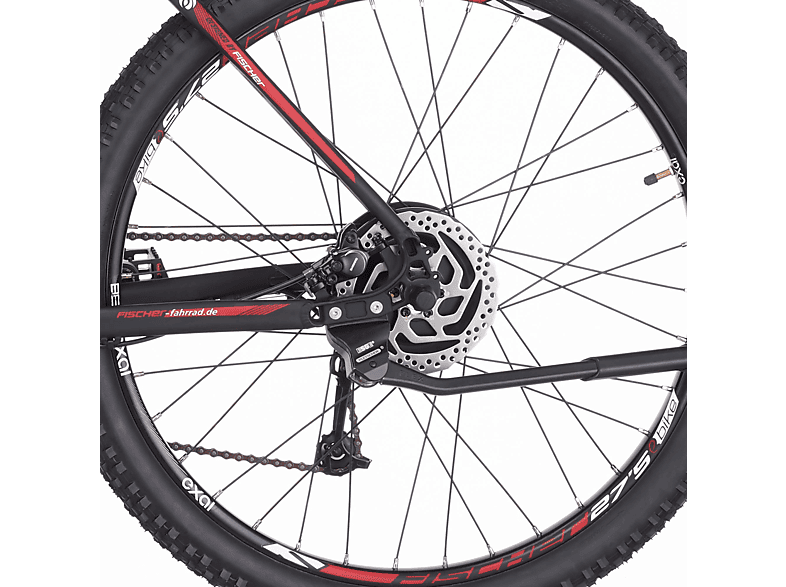 FISCHER MONTIS EM 1726 Mountainbike (Laufradgröße: 27,5 Zoll, Rahmenhöhe: 48 cm, Herren-Rad, 422 Wh, Schwarz matt)