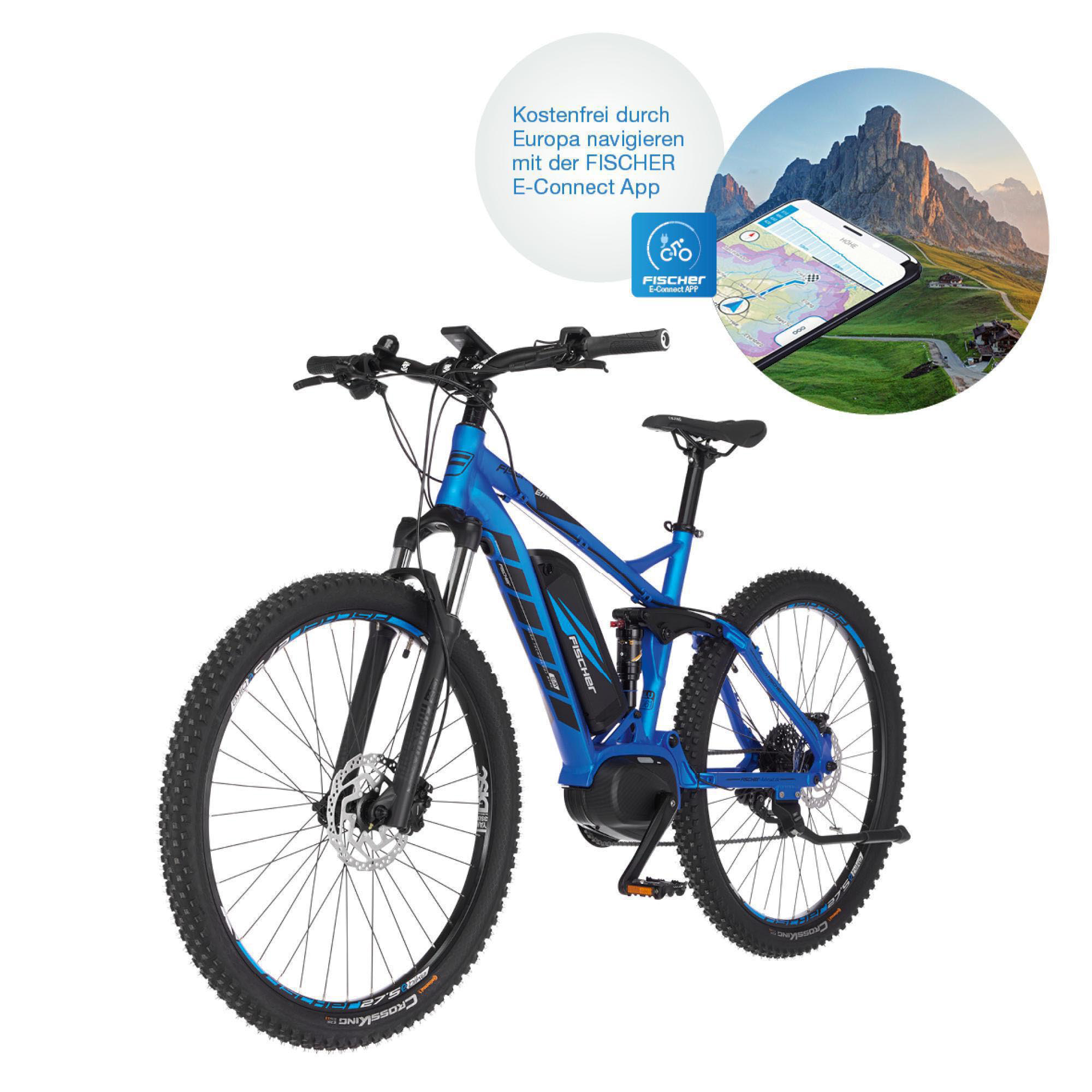 Herren-Rad, Blau 27,5 557 FISCHER EM Mountainbike Zoll, Wh, 1862 matt) (Laufradgröße: MONTIS
