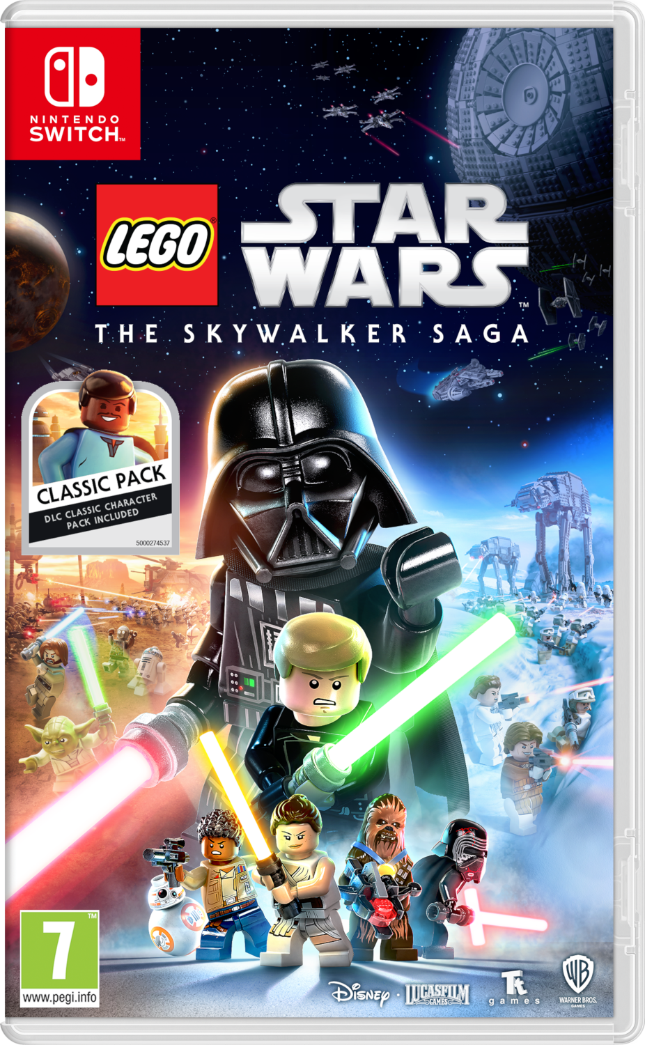 Een gamehoes voor Lego Star Wars. De cover bevat Lego-personages en de titel.