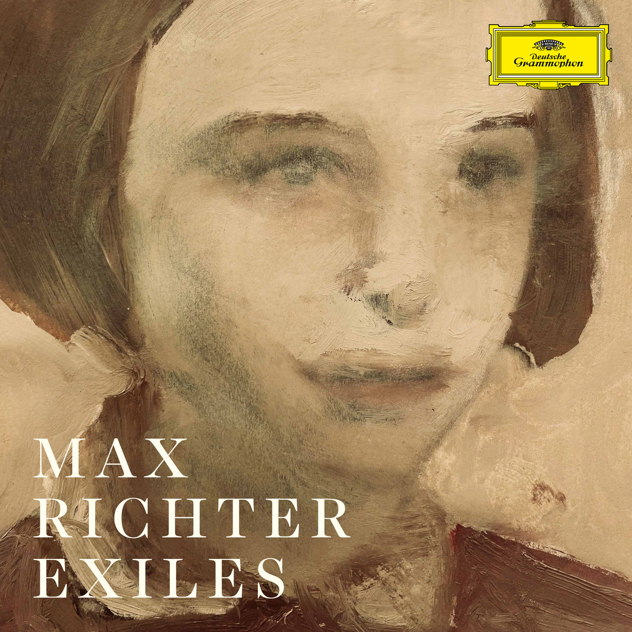 Album borító női arccal és Max Richter 'Exiles' című művével.