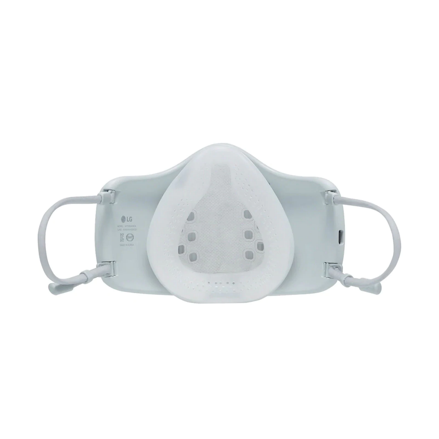 Mascarilla inteligente - LG Puricare Air Purifying Mask AP300AWFA, Filtro HEPA 13, 3 velocidades, 8 h, Blanco