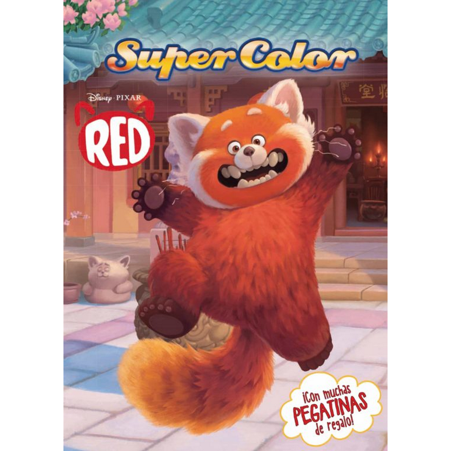 Red. Supercolor Libro para colorear con pegatinas tapa blanda disney