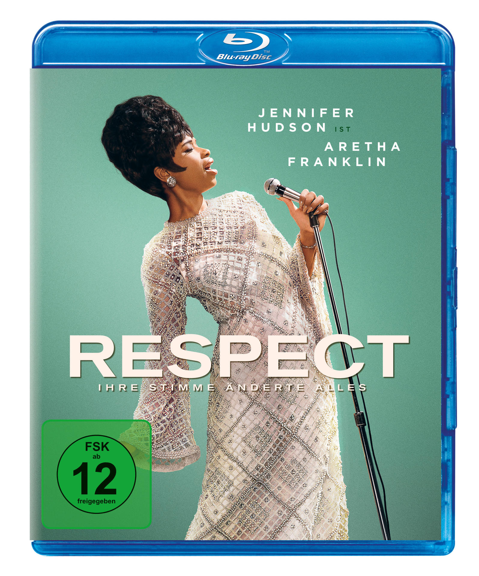 DVD-Cover für Respect, Jennifer Hudson singt in ein Mikrofon.